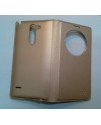 کیف هوشمند فلیپ کاوری گوشی ال جی مدل G3 جی تری - کیفیت درجه یک - درب پشت چرمی - مشکی و طلایی